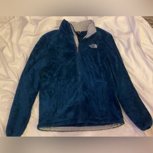 North Face blue zip sweat shirt